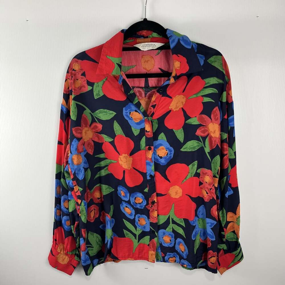 Compania Fantastica Floral Blouse Women’s Size XL